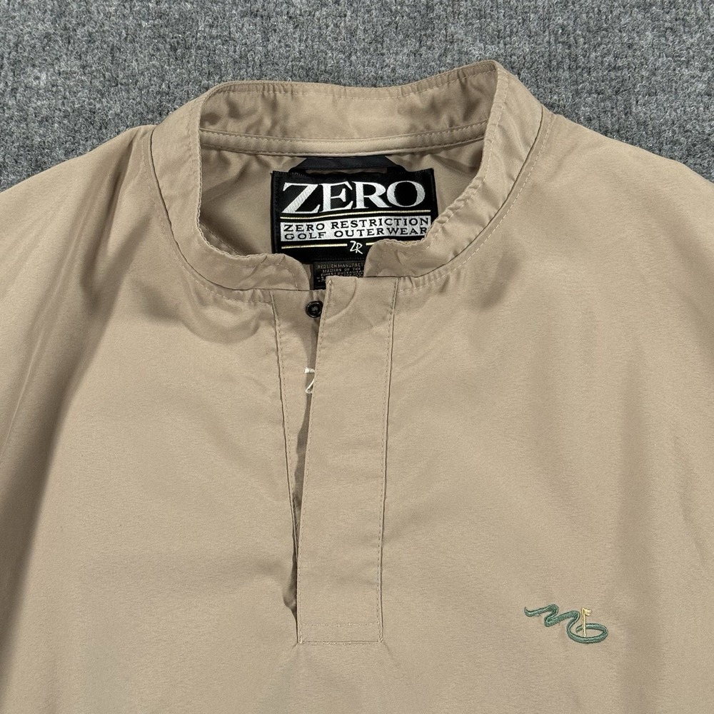 Zero Restriction Golf Vest Mens Medium Beige Windstopper Sleeveless Pullover